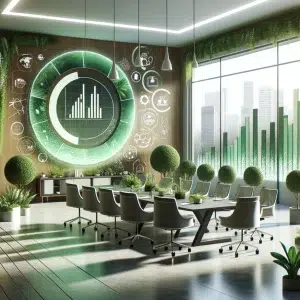 salle de reunion dans ambiance verdoyante et lumineuse