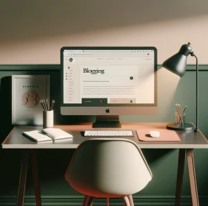 ordinateur sur bureau avec une lampe qui l illumine 