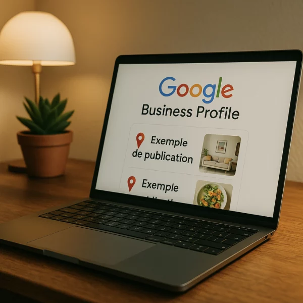 Google posts exemple avec fiche établissement sur Maps et référencement naturel SEO mots-clés