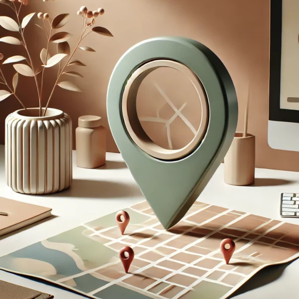 illustration avec pointe de geolocalisation de l article pourquoi ma fiche google est invisible ou visible uniquement par les responsables